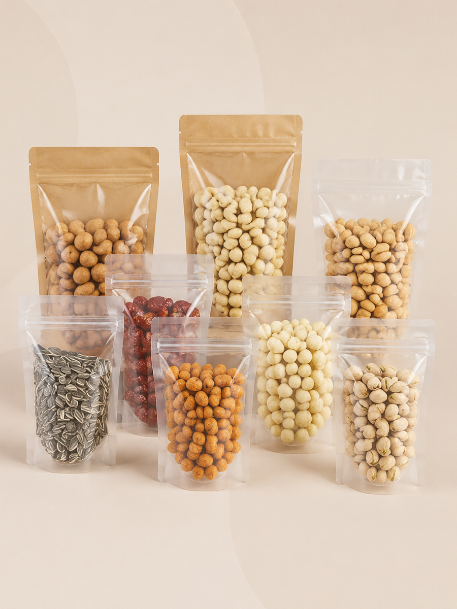 Transparent stand up pouch