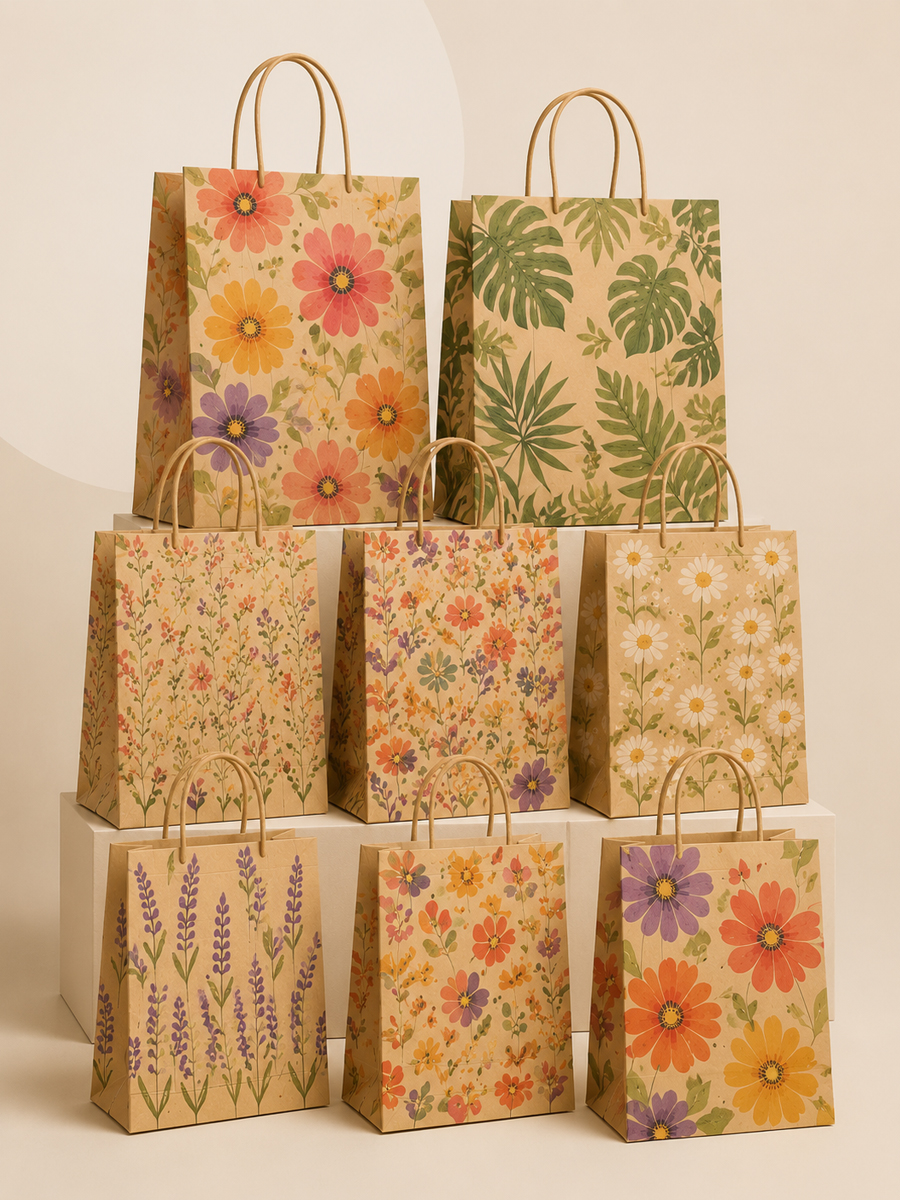 Kraft shopping bags